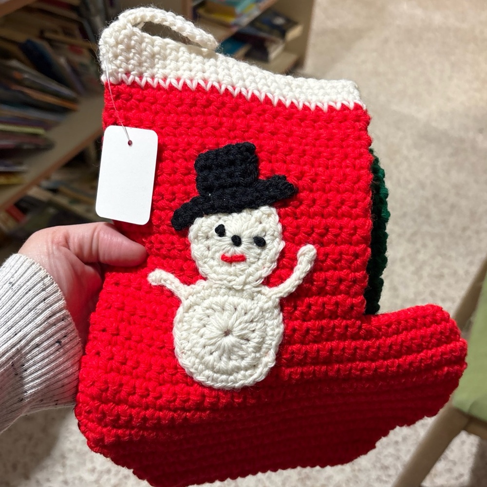 Vintage Hand Crocheted Christmas Stockings